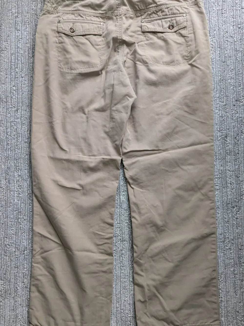 Cabela's Ultimate Outdoor Pants Women's Khaki Beige Pockets Belt Straight Leg 12